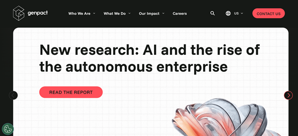 Genpact website homepage