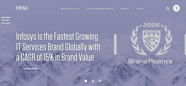 infosys homepage screenshot