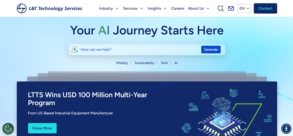 L&T Technlogy website 