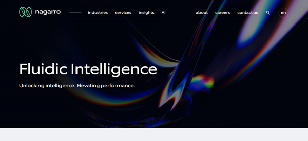 Nagarro website homescreen screenshot