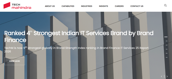 Tech Mahindra homepage screenshot
