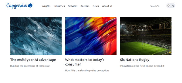 Capgemini website screenshot