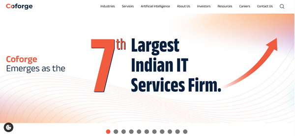 Coforge website homepage