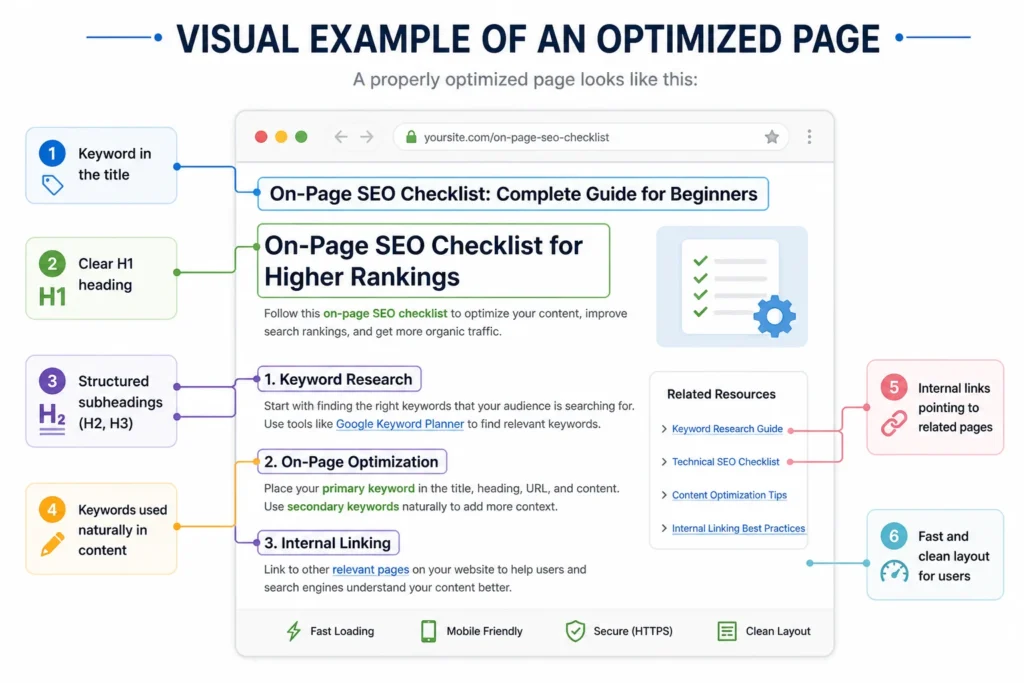 Visual Example of an Optimized Page
