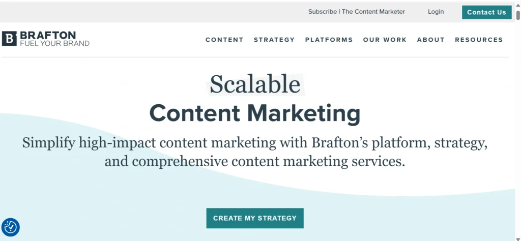 Home page of Brafton