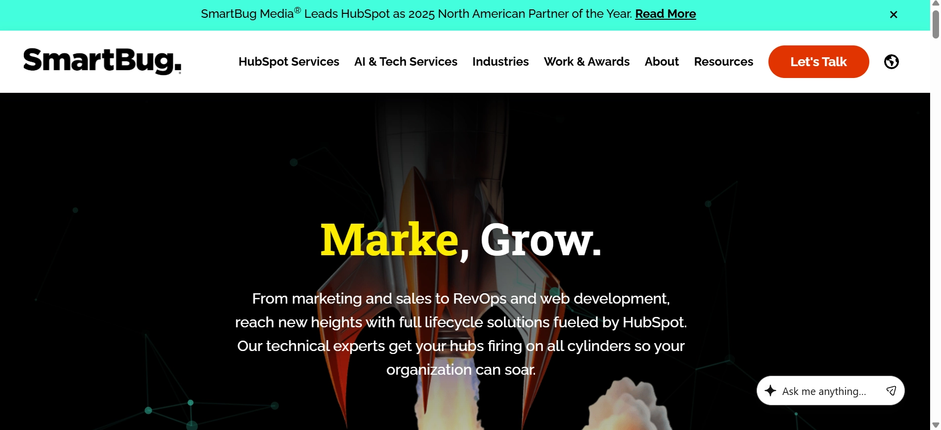 home page of SmartBug Media
