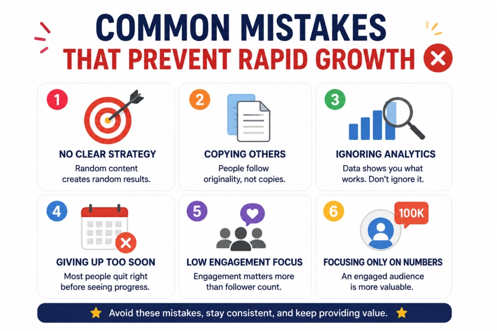 Common mistakes that prevent rapid growth.