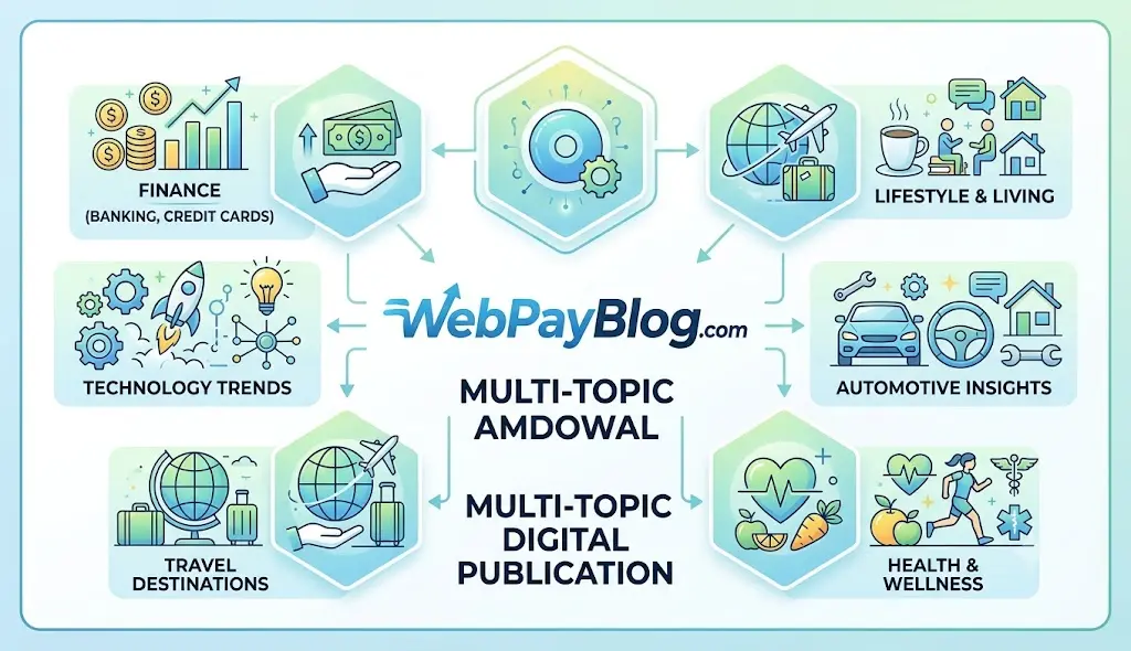 WebPayBlog multi-topic digital publication covering finance, technology, travel, lifestyle, automotive, and health.